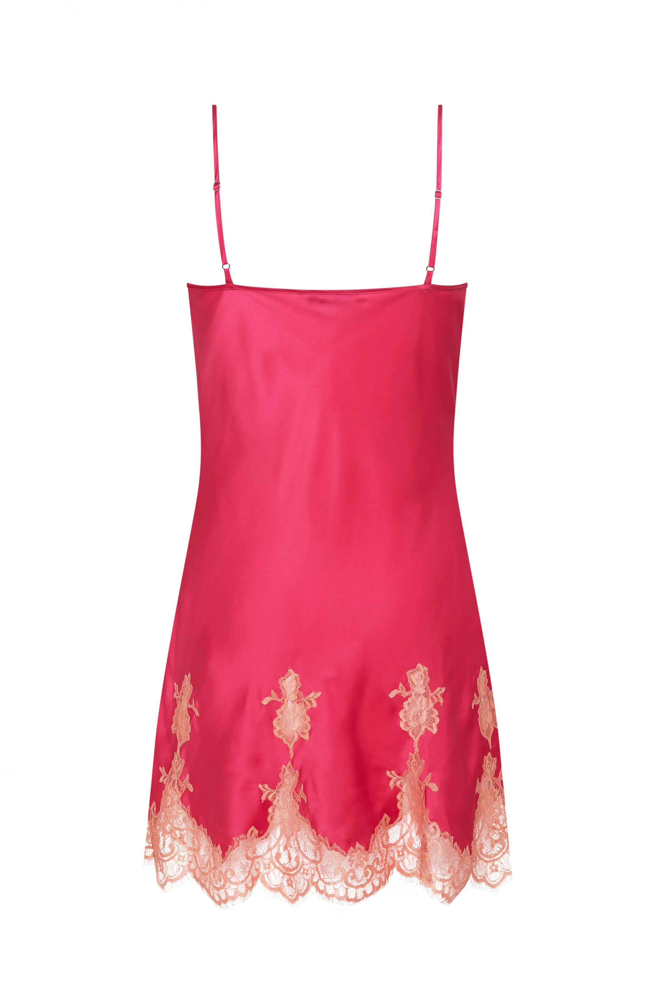 Flash Sale silk chiffon & coral lace nighty Babydolls